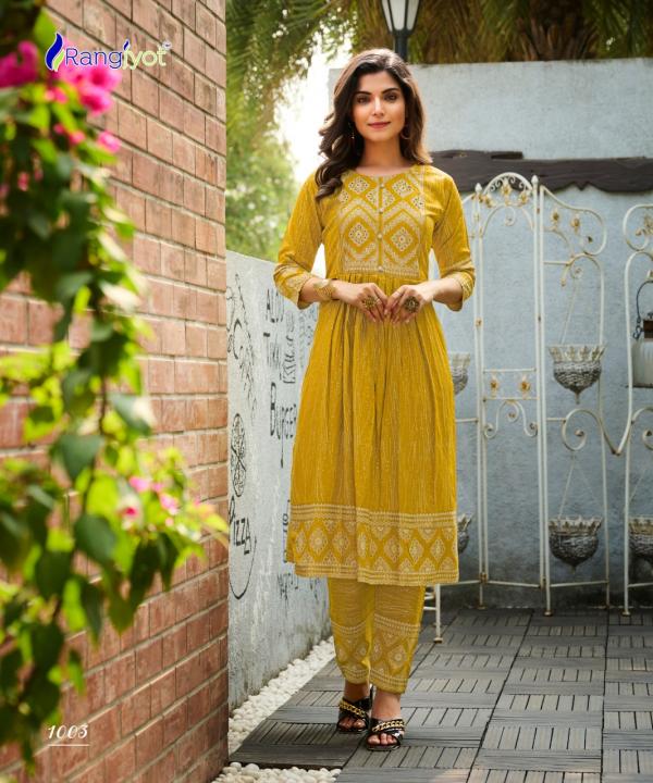 Rangjyot Saarvi Vol 1 Daily Wear Rayon Designer Kurti With Pant Collection